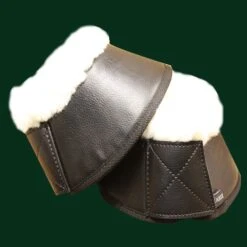 EDT Leather Look Over Reach Horse Boots