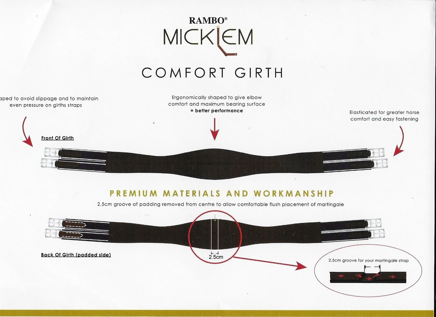 Micklem Long Comfort Girth 2 Micklem Long Comfort Girth - Image 2