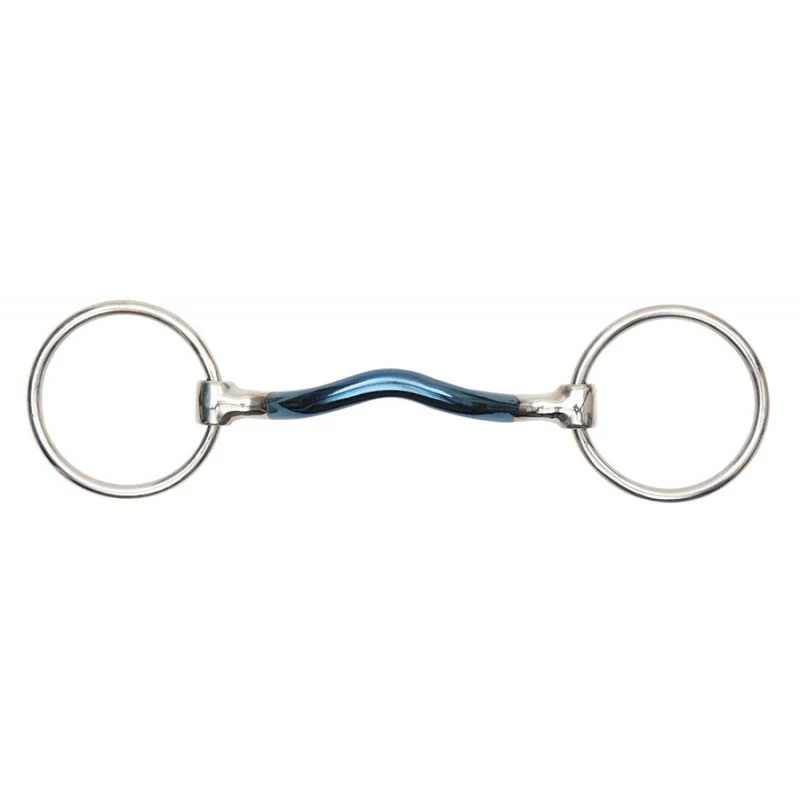 Shires Blue Sweet Iron Loose Ring With Mullen Mouth 1 Shires Blue Sweet Iron Loose Ring With Mullen Mouth