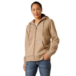 ARIAT REBAR ALL-WEATHER SHERPA FULL ZIP HOODIE