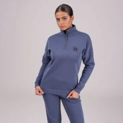 AUBRION SERENE HALF ZIP SWEATER