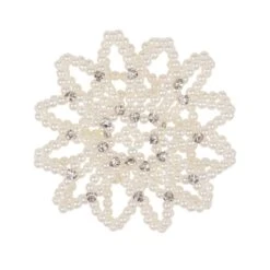QHP HAIR NET PEARL WITH STRASS WHITE